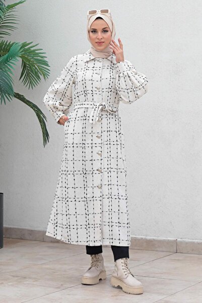 Missvalle Buttoned Cashmere Coat White 19600