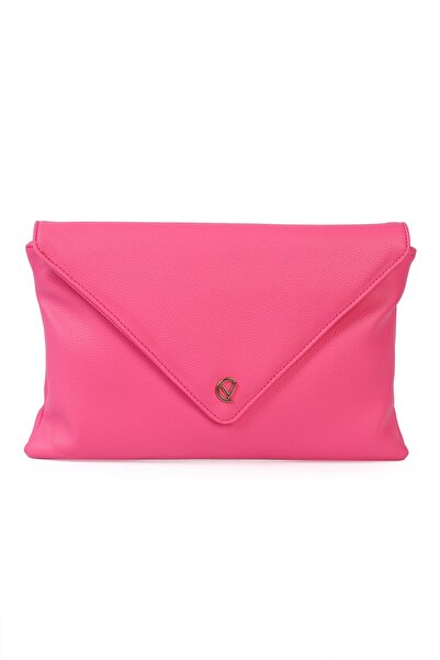 Alessia Bag Gemma Zarf Kapaklı Clutch Çanta Fuşya
