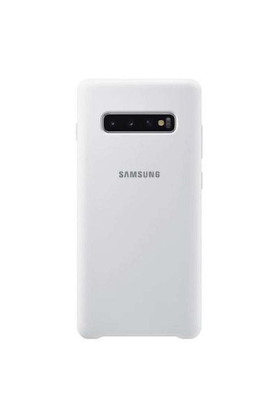 SOHO Silicone Back Protective Case, Ultra Slim, White - for Samsung Galaxy S10 Plus