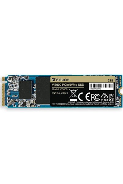 Verbatim SSD Vi 3000, 2 TB, PCIe Gen.3 NVMe, M.2