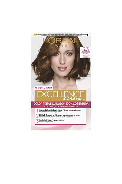 L'Oreal Paris Vopsea de par imbogatita cu Pro-Keratina, EXCELLENCE, 5.3 castaño claro dorado, 1 buc