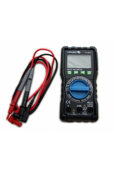 HOGERT TECHNIK Universal digital multimeter, True RMS, Auto Range, range 0-600 V, max. 10 A, Hogert Technik