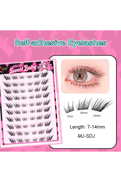 Choice17 رموش MJ-SDJ ذاتية اللصق رموش متجمعة بدون غراء رموش فردية رموش ناعمة من مجموعة Idol