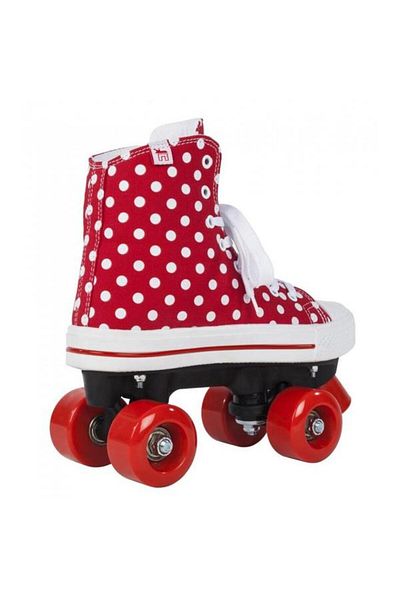 Pegas Role Rookie Canvas High Polka Dots, 38, Rosu