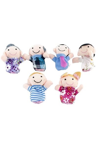 kik Set of 6 finger puppets, KIK, Plus, 7x3 cm, 3 years+, Multicolor