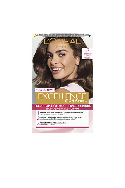 L'Oreal Paris Vopsea de par imbogatita cu Pro-Keratina, EXCELLENCE, 5 castaño...