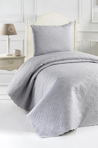 Çeyiz Diyarı Ultrasonic Quilted Elite Single Bedspread Gray