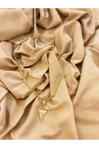 MU&ME BOUTİQUE EMA قلادة مثلثة من الحجر والمينا