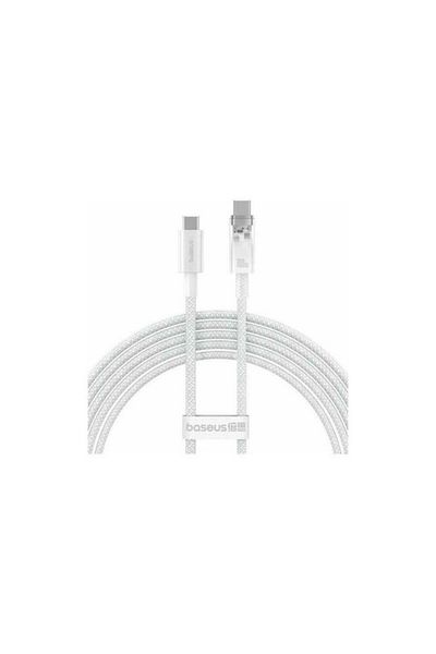 Baseus Cablu de date Explorer Series, USB-C la USB-C, 100W, 2m, Alb