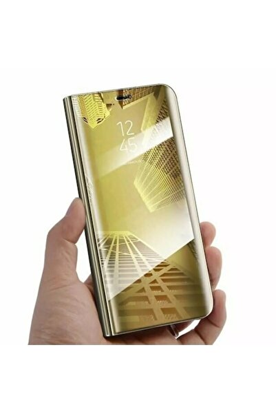 Danex Flip Cover Mirror Case Compatible with Huawei Mate 10 Lite, Gold