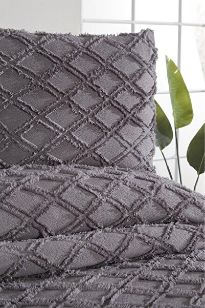 Çeyiz Diyarı Dowry Land Vesya 3 Piece Double Pique Set Anthracite