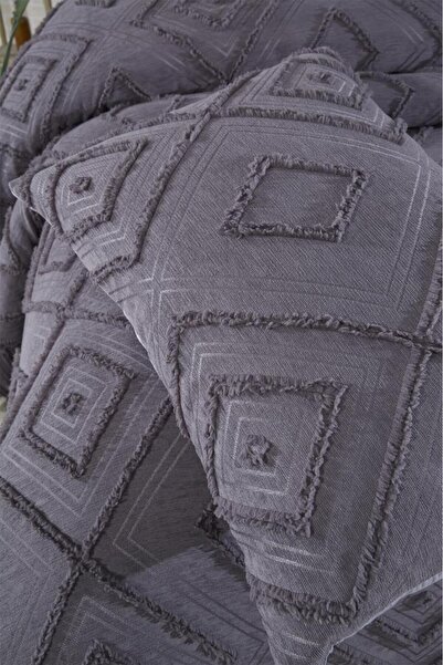 Çeyiz Diyarı Dowry Land Samira 3 Piece Double Pique Set Anthracite