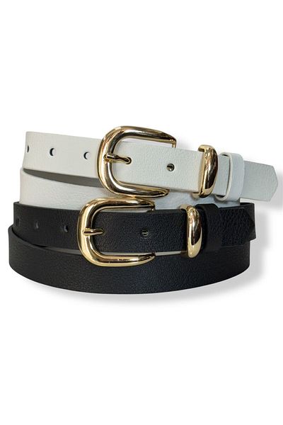 Kemerix Women's Gold Buckle Belt