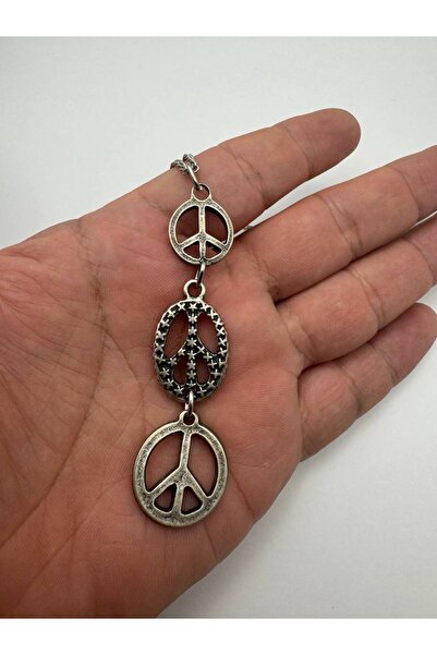 Yuchicly قلادة Triple Peace Peace mark للنساء والرجال - بتصميم يوتشيكلي، مصنو...