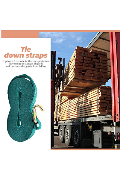 TOTAL 3 Ton Ratchet Tie Down Strap with J Hook and Metal Buckle 10 Meter Heavy Duty Strap THTRS3101