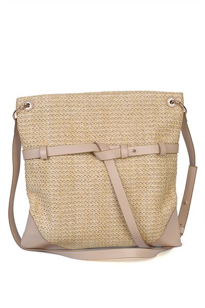 Alessia Bag Lenora Straw Textured Shoulder Bag