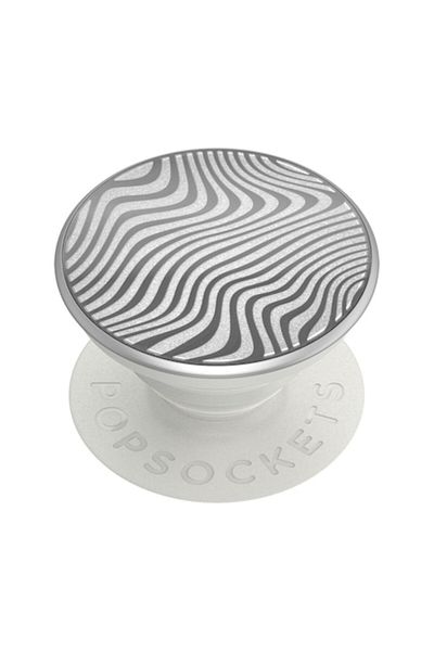popsocket Phone Holder, B71, Hard Plastic, Terrain Wave Metallic