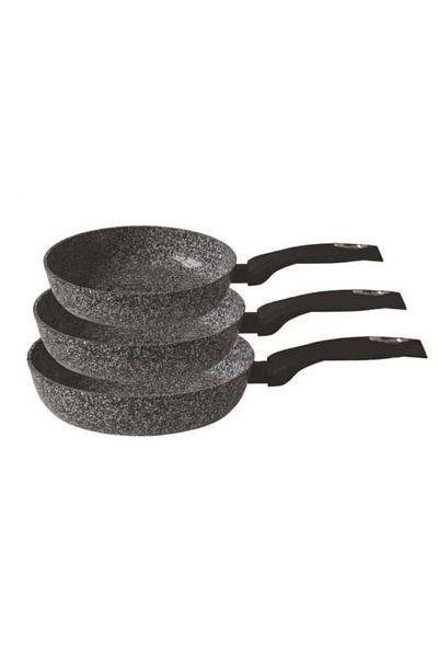 EDENBERG Set of 3 pans with marble coating, 20/24/28 cm, induction base,