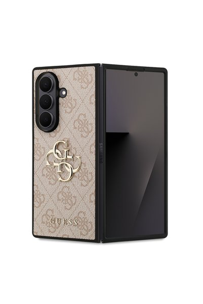 Guess Galaxy Z Fold 7 Uyumlu Kılıf Orjinal Lisanslı PU Deri Büyük Metal Logo ...