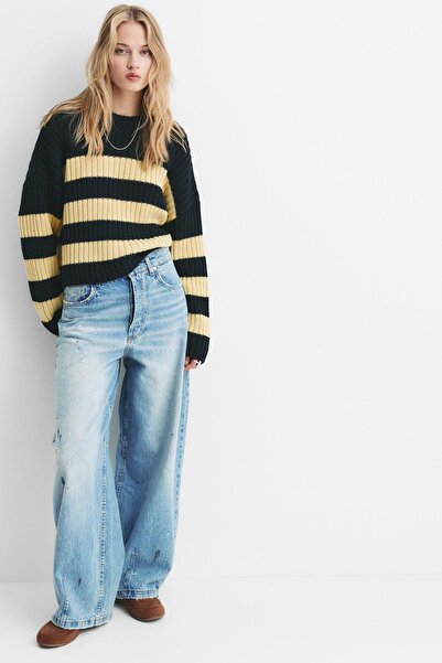 Pull & Bear Çizgili kazak