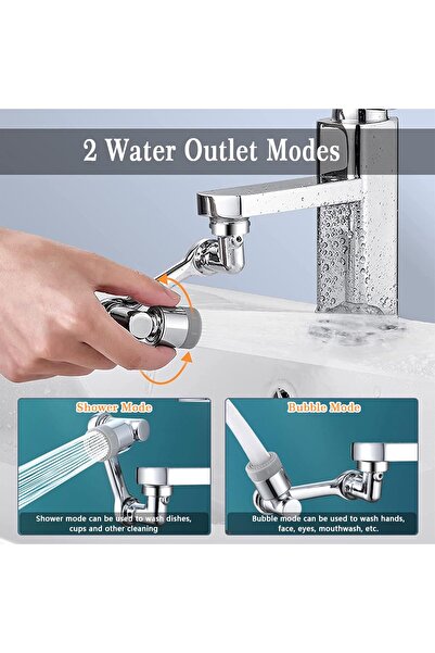 Generic Rotating Faucet Extender 1080 Degrees, Universal Spray Filter Faucet Aerator with Two Modes f