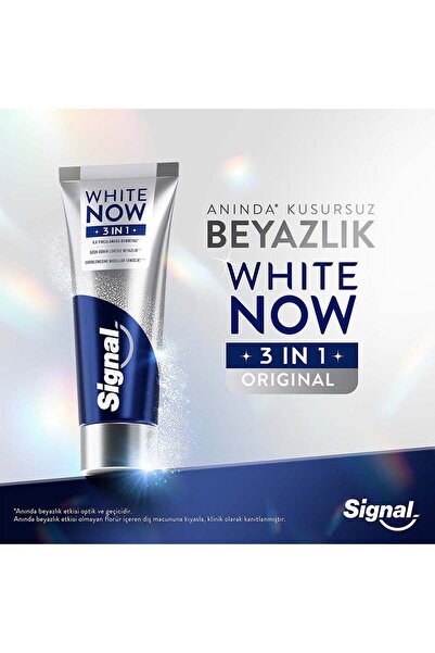 Signal White Now Diş Macunu 3 in 1 Original 75 ml x3