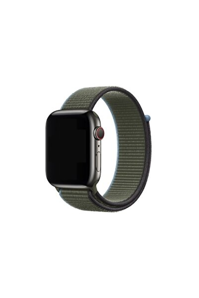 Bibilel Strap for Apple Watch, 38-40mm, Textile, Green-Grey