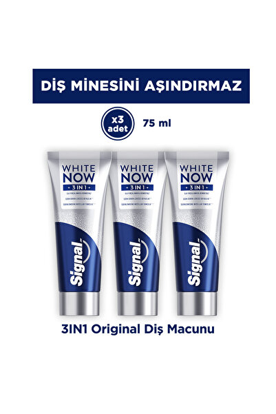 Signal White Now Diş Macunu 3 in 1 Original 75 ml x3
