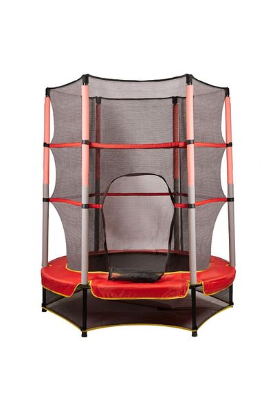 IMK Trambulina de gradina pentru copii, 140x160 cm, plasa interioara cu fermoar, sarcina maxima 100 kg,