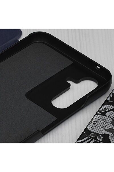 Techsuit Case for Samsung Galaxy A54, Eco-leather, Dark Blue