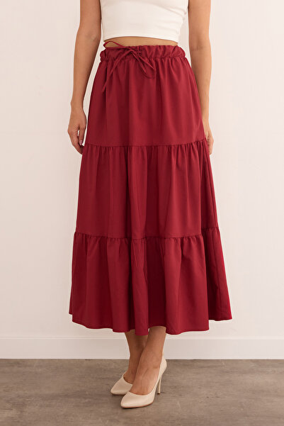 Fulla Moda Terry Cotton Fabric Skirt with Tie Waist