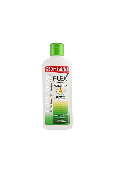 Revlon Flex Keratin Fortifying Shampoo with Ginseng, Menthol, and Keratin, 650 ml