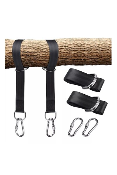 Bibilel Σετ curele pentru hamace si leagane, 4 piese, 150cm, Negru