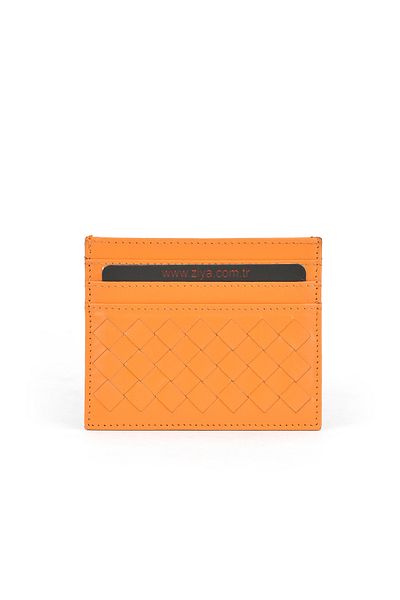 Ziya , Unisex Γνήσιο Δερμάτινο Θήκη Κάρτας 1539852Z05 Πορτοκαλί
