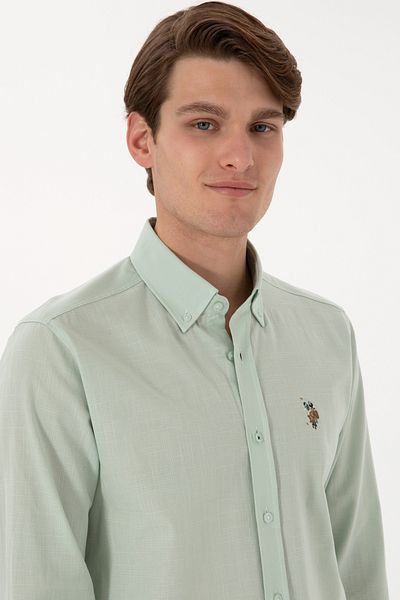 U.S. Polo Assn. Camasa Barbat Verde Dafin Textura De Vara