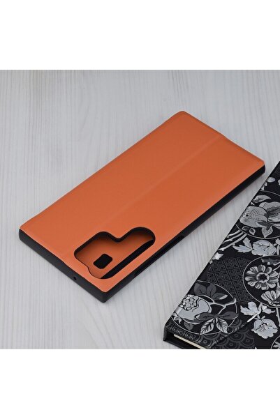 OEM Case for Samsung Galaxy S23 Ultra, Faux Leather, Orange