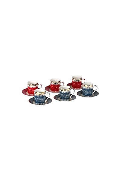 Lucky Art Luckyart Lancelot Bone 6-Piece Coffee Cup Set