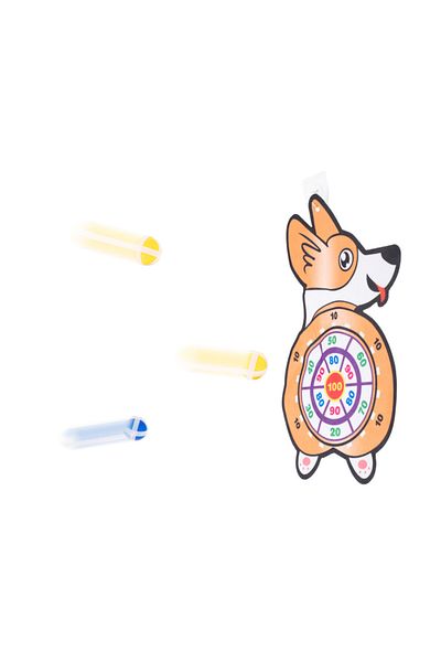 OEM Children's dartboard Corgi, Velcro, 41 x 30 cm, Multicolor