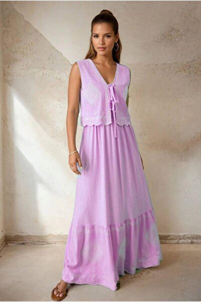 Robin 38729 Vest Dress Pink