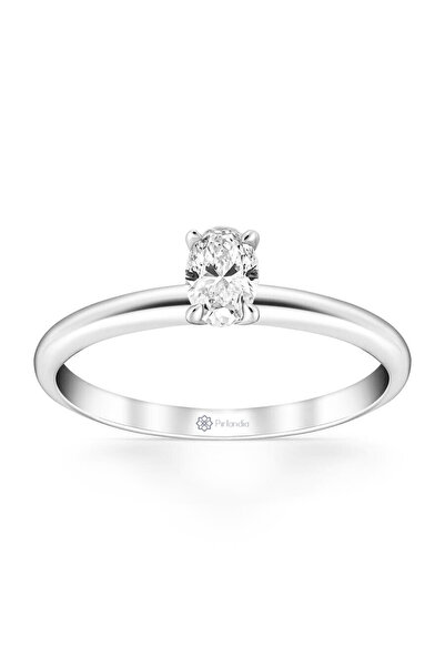 Pırlandia 0,30 Karat Oval Pırlanta Tektaş Yüzük