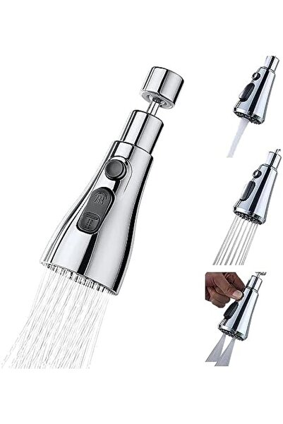 Generic Goo Spray Head, 360 Degree Rotatable Kitchen Tap 3 Water Modes Bathroom Universal