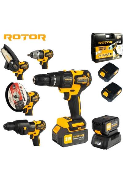 Rotor Multifunctional 5 in 1 pe acumulator RTS2, 24000 rot/min, 21V/3Ah, Brus...