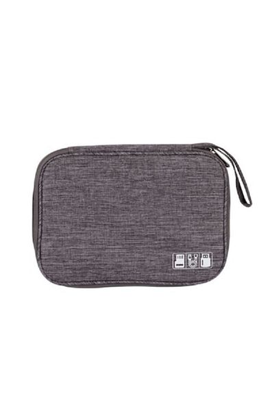 Bibilel Cable and Electronic Accessories Storage Case, 24x18x7.5 cm, Gray, JMB-BBL4043