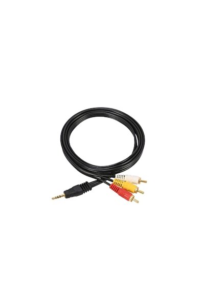 Bibilel Cablu 3 RCA la Jack 3.5 mm, pentru camera video, 1.5 m, Negru