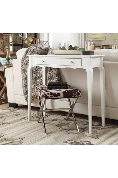 Wooding Mobilya 120 Cm Çekmeceli Masif Beyaz Lake Bonamy Dresuar