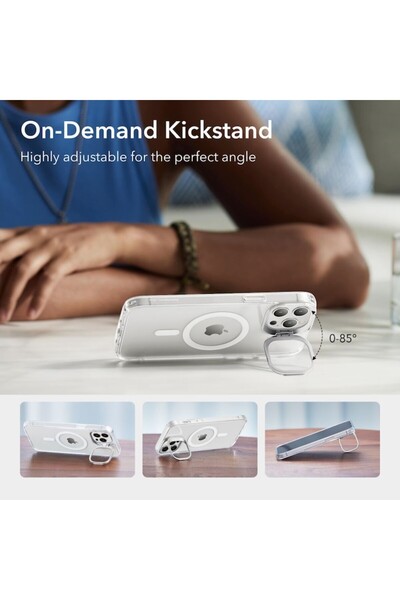 ESR Husa compatibila cu iPhone 14 Pro, Perfect Grip, Acrilic, Zinc, Polimer, Clear