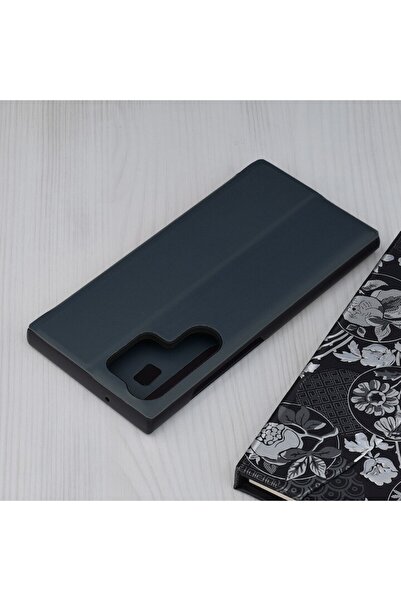 Techsuit Case for Samsung Galaxy S23 Ultra, -leather, Dark Blue