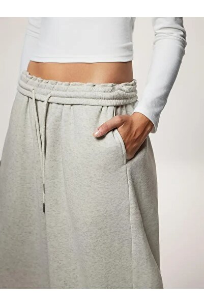 LOSSİA Kadın Gri Baggy Büyük Beden Bol Kesim Kaliteli Esnek Rahat Kumaş Eşofman Altıııııı dfghdfhYUS