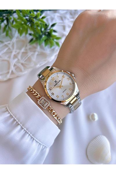 Daniel Klein Women's Wrist Watch+Bracelet with Numerals Dial 3 Atm Water Resistant 2 Years Warranty Kn047.Xx3