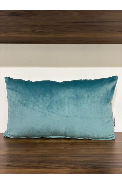 KIRLENTİM Plain Turquoise Velvet Throw Pillow Cover